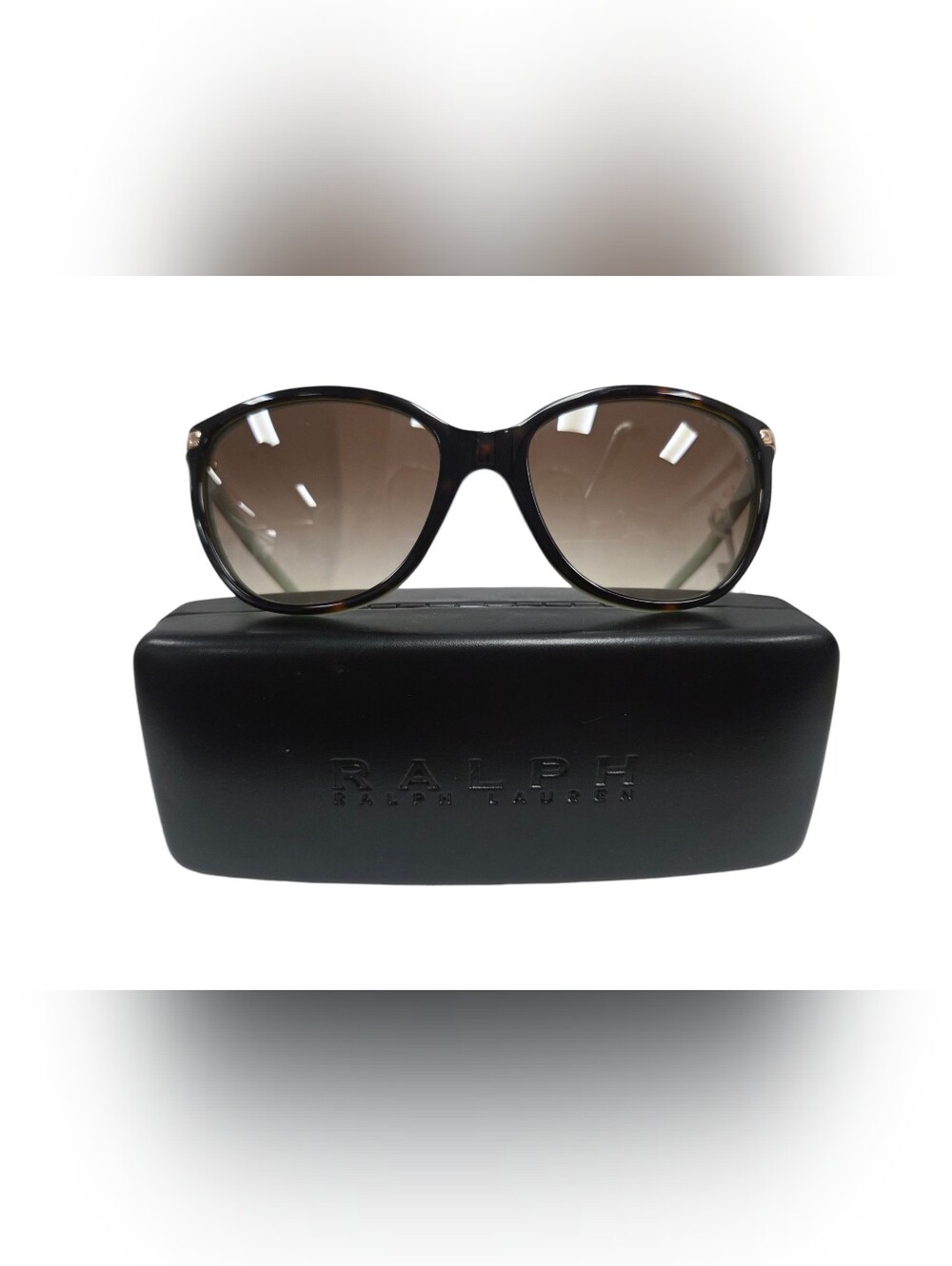 Ralph Lauren Tortoiseshell Frame Sunglasses with Brown Gradient Lenses